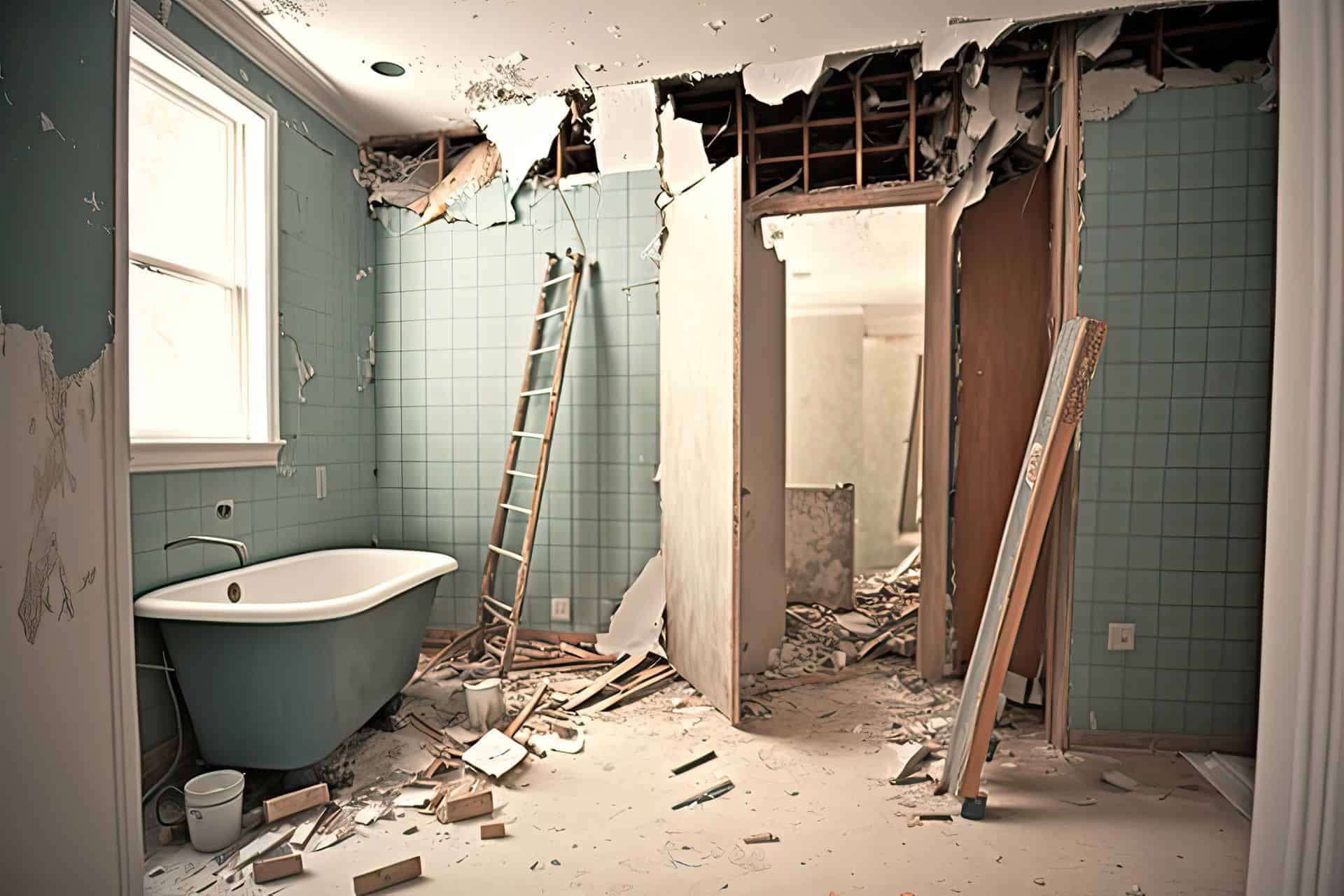 Demolished Bathroom