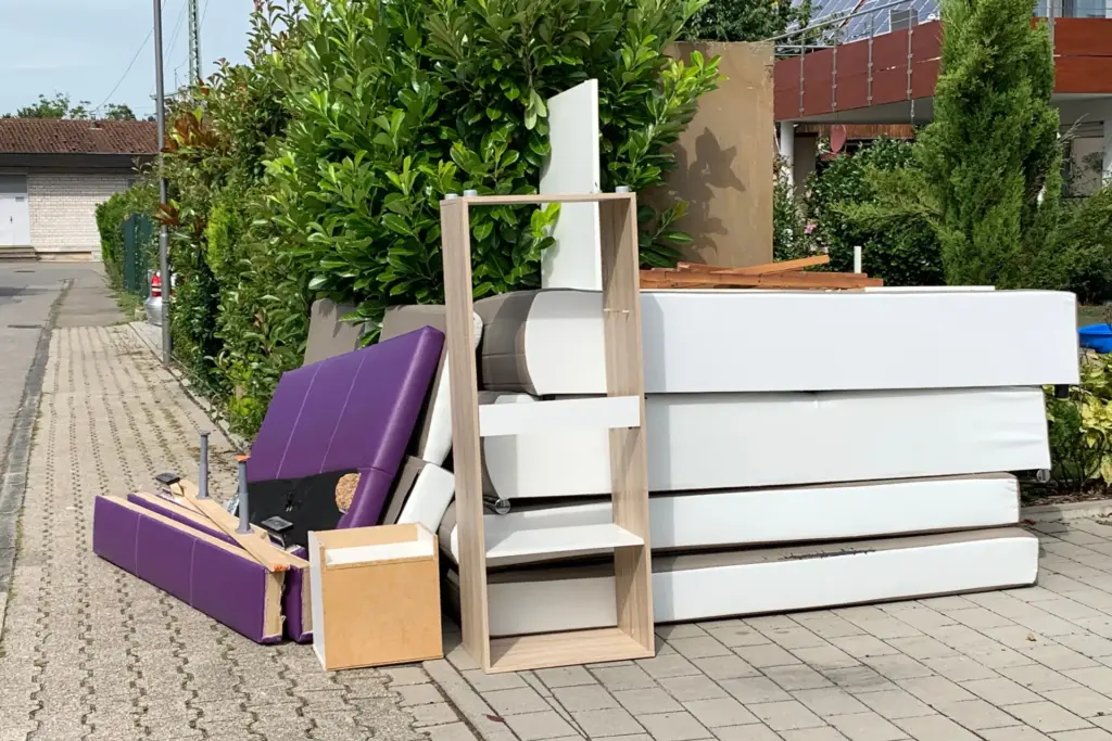 Furniture Piled Up Outside